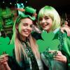 imageBriLove Clover Ring for Women Gorgeous Shiny Rhinestones Green Leaf Shape Statement Rings for St Patricks Day Party Prom Accessories Emerald Color GoldTone