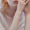 imageBriLove Shiny Gorgeous Womens Crystal Multi Teardrop Cluster Link Bracelet for Wedding Bridal Party Prom03Clear SilverTone