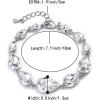 imageBriLove Shiny Gorgeous Womens Crystal Multi Teardrop Cluster Link Bracelet for Wedding Bridal Party Prom03Clear SilverTone