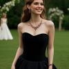 imageBriLove Wedding Bridal Jewelery for Women Austrian Crystal Teardrop Cluster Statement Necklace Dangle Earrings Link Bracelet Set14Deep Amethyst Color GoldTone
