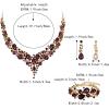 imageBriLove Wedding Bridal Jewelery for Women Austrian Crystal Teardrop Cluster Statement Necklace Dangle Earrings Link Bracelet Set14Deep Amethyst Color GoldTone