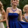 imageBriLove Wedding Bridal Jewelery for Women Austrian Crystal Teardrop Cluster Statement Necklace Dangle Earrings Link Bracelet Set16Blue SilverTone