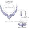imageBriLove Wedding Bridal Jewelery for Women Austrian Crystal Teardrop Cluster Statement Necklace Dangle Earrings Link Bracelet Set17Light Purple SilverTone