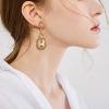 imageBriLove Womens Wedding Bridal Crystal Emerald Cut Infinity Figure 8 Chandelier ClipOn Dangle EarringsChampagne GoldTone