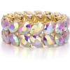 Oval-Iridescent AB Gold-Tone