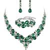 04-Emerald Color Silver-Tone