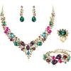 4Pcs-Multicolor Gold-Toned