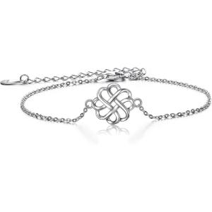 imageBriLove Gifts for Mom Women 925 Sterling Silver Endless Love Vintage Irish Celtic Knot Link Bracelet for Mothers DayValentines DayBirthdayChristmasAnniversary