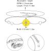 imageBriLove 925 Sterling Silver CZ Sunflower Bracelet for Women Adjustable Infinity Heart Charm Jewelry Gifts Clear