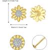 imageBriLove 925 Sterling Silver Gifts for Mom Women Cubic Zirconia Sunflower Stud Earrings 14K GoldToned for Daily WearMothers DayValentines DayBirthdayChristmasAnniversary