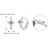 imageBriLove Clear SilverTone Hoop Earrings for Women Mom 925 Sterling Silver Evil Eye Huggie Hoops Gifts for Daily WearMothers DayValentines DayBirthdayChristmasAnniversary