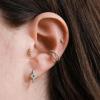 imageBriLove Clear SilverTone Hoop Earrings for Women Mom 925 Sterling Silver Evil Eye Huggie Hoops Gifts for Daily WearMothers DayValentines DayBirthdayChristmasAnniversary
