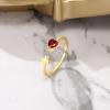 imageBriLove Women 925 Sterling Silver Cubic Zirconia Dainty Heart Cross Birthstone Adjustable Statement Ring Jewelry Gifts for Valentines DayBirthdayAnniversaryGarnet Color