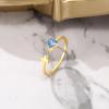 imageBriLove Women 925 Sterling Silver Cubic Zirconia Dainty Heart Cross Birthstone Adjustable Statement Ring Jewelry Gifts for Valentines DayBirthdayAnniversaryAquamarine Color