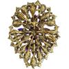imageBriLove Womens Stunning Oval Crystal Rhinestone Marquise Cluster Brooch Pin for Wedding Party PromBlue AntiqueGoldTone