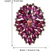 imageBriLove Womens Stunning Oval Crystal Rhinestone Marquise Cluster Brooch Pin for Wedding Party PromDeep Amethyst Color AntiqueGoldTone
