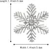 imageBriLove Xmas Christmas Winter Snowflake Brooch Pin Crystal Elegant Decorative Gift for WomenClear SilverTone