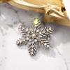 imageBriLove Xmas Christmas Winter Snowflake Brooch Pin Crystal Elegant Decorative Gift for WomenIridescent Clear AB SilverTone
