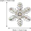 imageBriLove Xmas Christmas Winter Snowflake Brooch Pin Crystal Elegant Decorative Gift for WomenIridescent Clear AB SilverTone