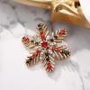 imageBriLove Xmas Christmas Winter Snowflake Brooch Pin Crystal Elegant Decorative Gift for WomenMulticolor GoldTone