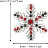 imageBriLove Xmas Christmas Winter Snowflake Brooch Pin Crystal Elegant Decorative Gift for WomenMulticolor SilverTone