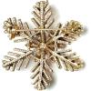 imageBriLove Xmas Christmas Winter Snowflake Brooch Pin Crystal Elegant Decorative Gift for WomenRuby Color GoldTone