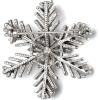 imageBriLove Xmas Christmas Winter Snowflake Brooch Pin Crystal Elegant Decorative Gift for WomenRuby Color SilverTone