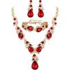 Ruby Color Gold-Tone