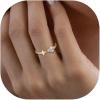 imageBriLove Women 925 Sterling Silver Cubic Zirconia Dainty Heart Cross Birthstone Adjustable Statement Ring Jewelry Gifts for Valentines DayBirthdayAnniversaryclear