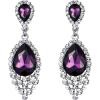 Amethyst Color Silver-Tone