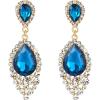 Blue Topaz Color Gold-Tone