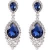 Navy Blue Silver-Tone