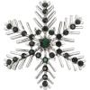 Emerald Color Silver-Tone