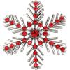 imageBriLove Xmas Christmas Winter Snowflake Brooch Pin Crystal Elegant Decorative Gift for WomenRuby Color SilverTone