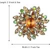 imageBriLove Austrian Crystal Rhinestone Elegant Flower Marquise Brooches for WomenChampagne AntiqueGoldTone