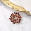 imageBriLove Austrian Crystal Rhinestone Elegant Flower Marquise Wreath Brooches for WomenAmethyst Color GoldTone