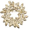 imageBriLove Austrian Crystal Rhinestone Elegant Flower Marquise Wreath Brooches for WomenChampagne GoldTone