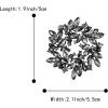 imageBriLove Austrian Crystal Rhinestone Elegant Flower Marquise Wreath Brooches for WomenGrey BlackTone
