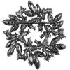 imageBriLove Austrian Crystal Rhinestone Elegant Flower Marquise Wreath Brooches for WomenGrey BlackTone