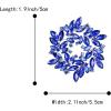 imageBriLove Austrian Crystal Rhinestone Elegant Flower Marquise Wreath Brooches for WomenRoyal Blue SilverTone