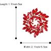 imageBriLove Austrian Crystal Rhinestone Elegant Flower Marquise Wreath Brooches for WomenRuby Color GoldToned
