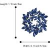 imageBriLove Austrian Crystal Rhinestone Elegant Flower Marquise Wreath Brooches for WomenSapphire Color BlackTone