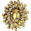 imageBriLove Austrian Crystal Rhinestone Gorgeous Oval Marquise Brooches for WomenBrown GoldTone