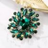 imageBriLove Austrian Crystal Rhinestone Gorgeous Oval Marquise Brooches for WomenEmerald Color GoldTone