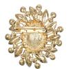 imageBriLove Austrian Crystal Rhinestone Gorgeous Oval Marquise Brooches for WomenMulticolor GoldTone