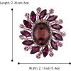 imageBriLove Austrian Crystal Rhinestone Gorgeous Oval Marquise Brooches for WomenPurple GoldTone