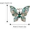 imageBriLove Austrian Crystal Rhinestone Marquise Butterfly Brooches for WomenEmerald Color AntiqueGoldTone