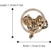 imageBriLove Austrian Crystal Rhinestone Tiger Brooches for WomenClear GoldTone