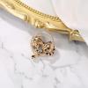 imageBriLove Austrian Crystal Rhinestone Tiger Brooches for WomenClear GoldTone