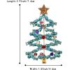 imageBriLove Christmas Tree Brooch Pin Xmas Star Crystal Marquise Decorative Gift for WomenBlue Topaz GoldTone